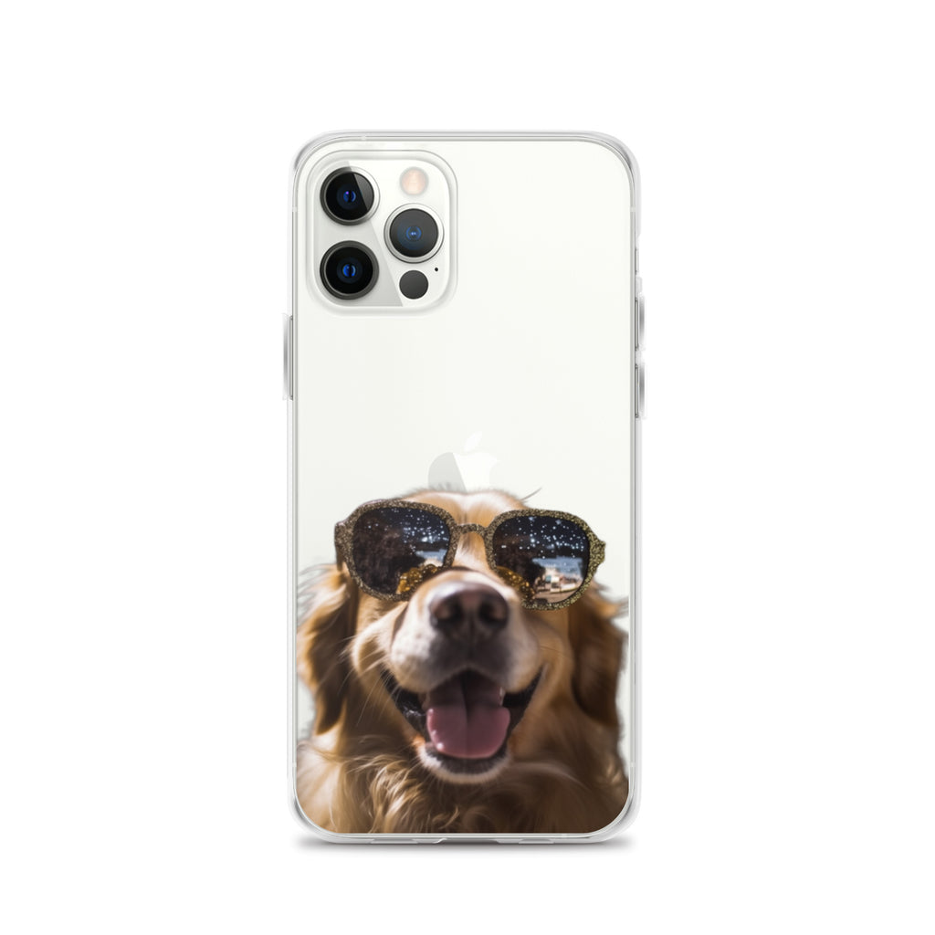 Glasses Dog C Clear Case for iPhone