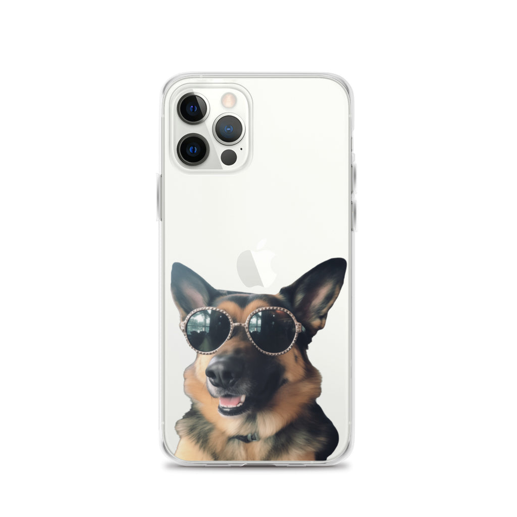 Glasses Dog D Clear Case for iPhone