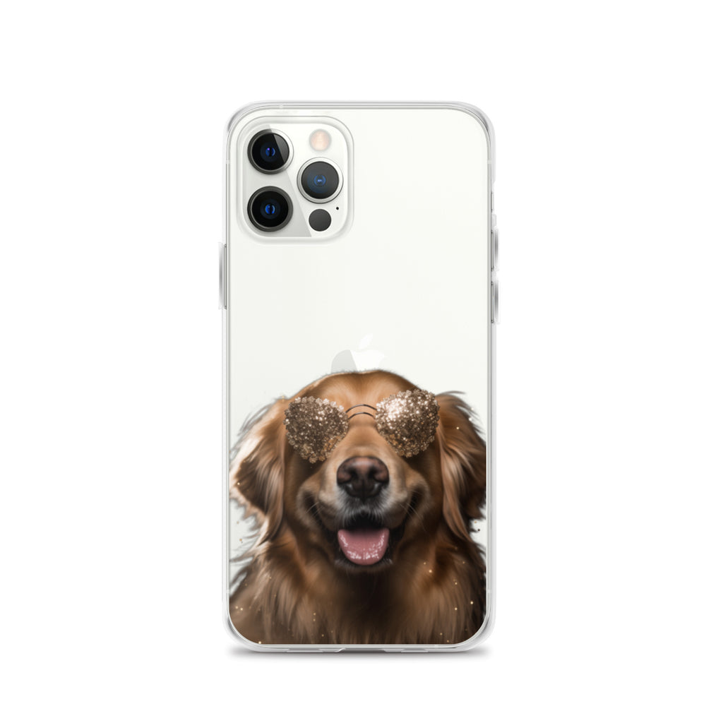 Glasses Dog G Clear Case for iPhone