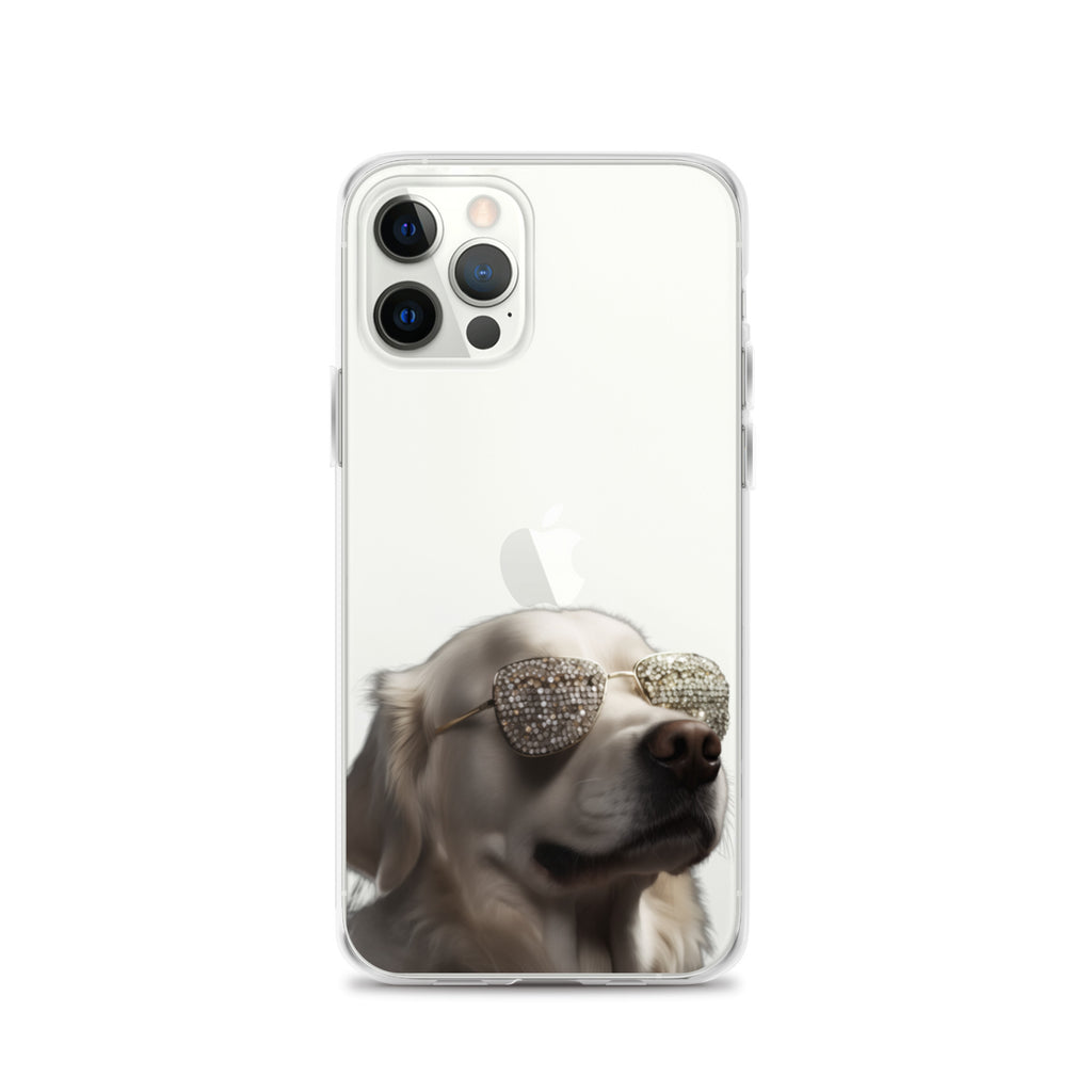 Glasses Dog M Clear Case for iPhone