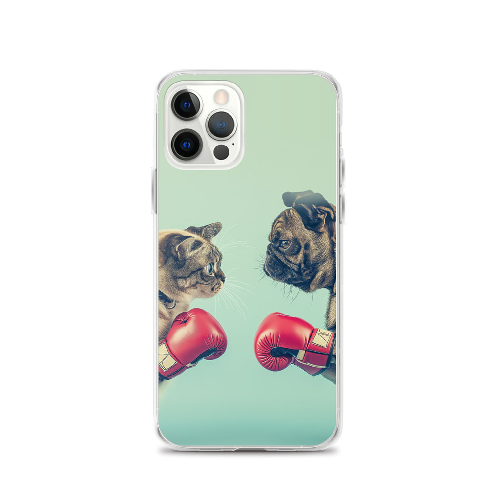 Boxing Dog n Cat B Clear Case for iPhone®