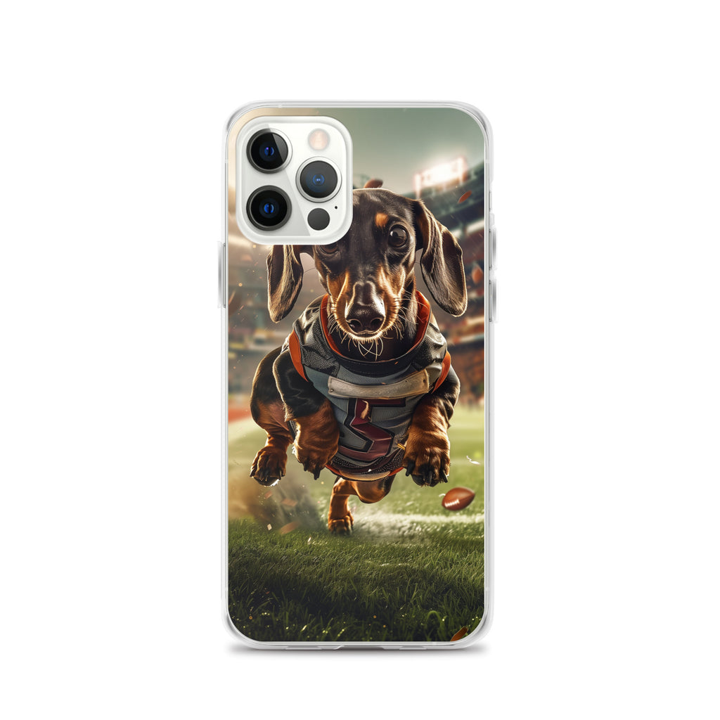 Dachshund Football-Themed Clear Case for iPhone®