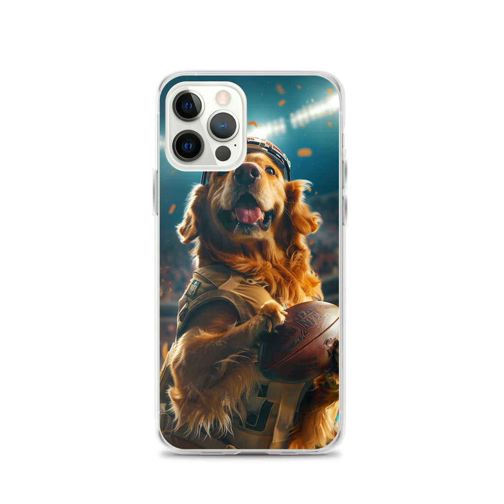 Golden Retriever Football-Themed Clear Case for iPhone®