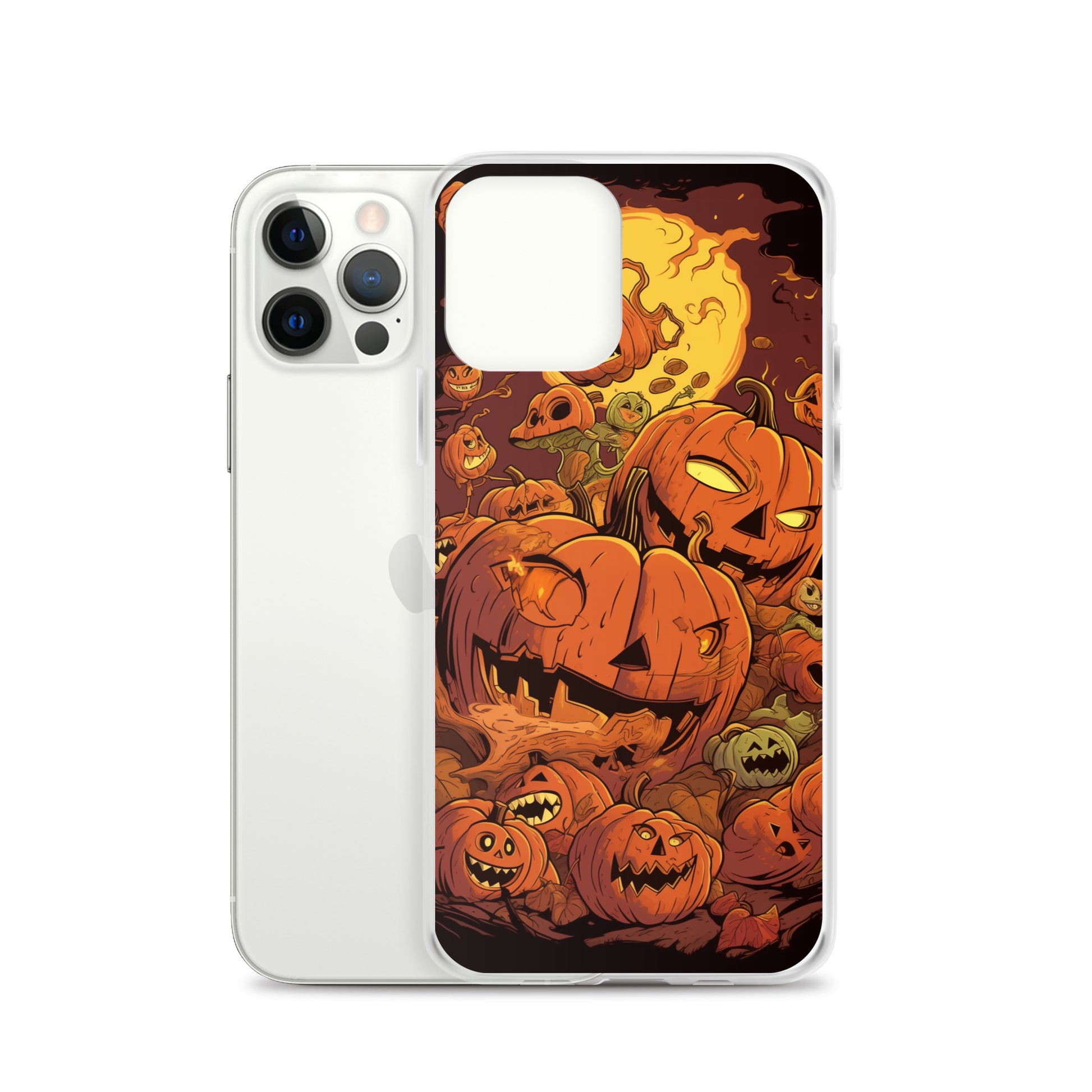 Halloween Pumpkin D Clear Case for iPhone