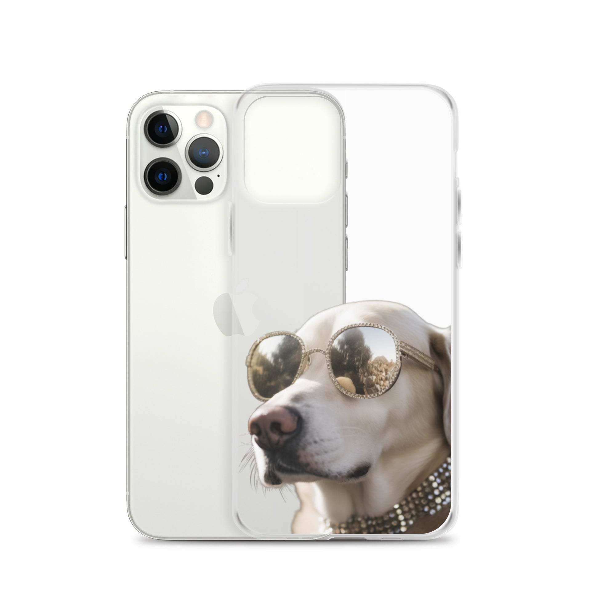 Glasses Dog B Clear Case for iPhone