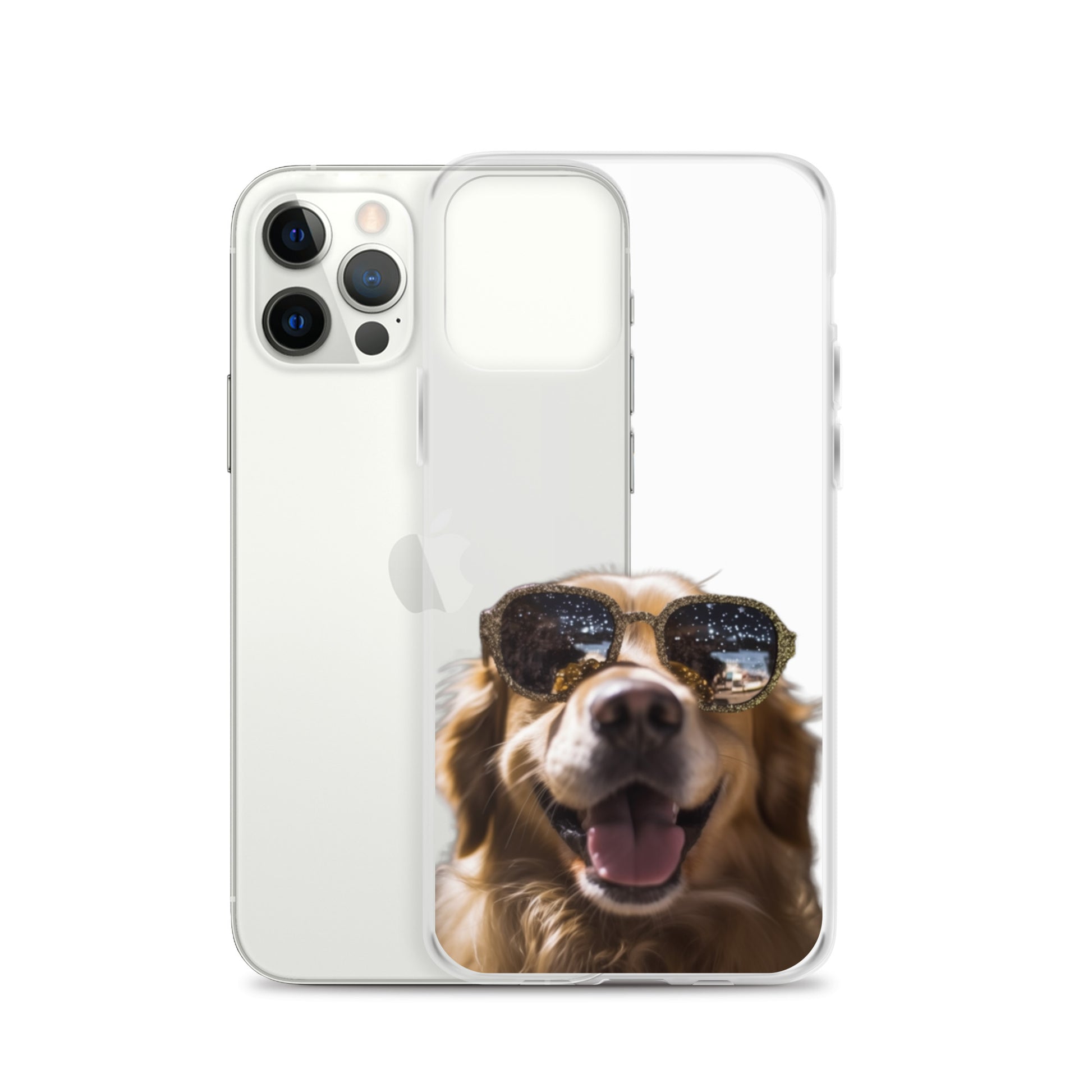 Glasses Dog C Clear Case for iPhone