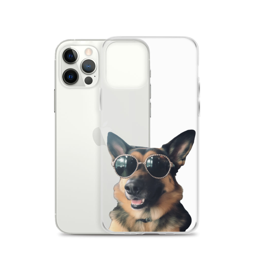 Glasses Dog D Clear Case for iPhone