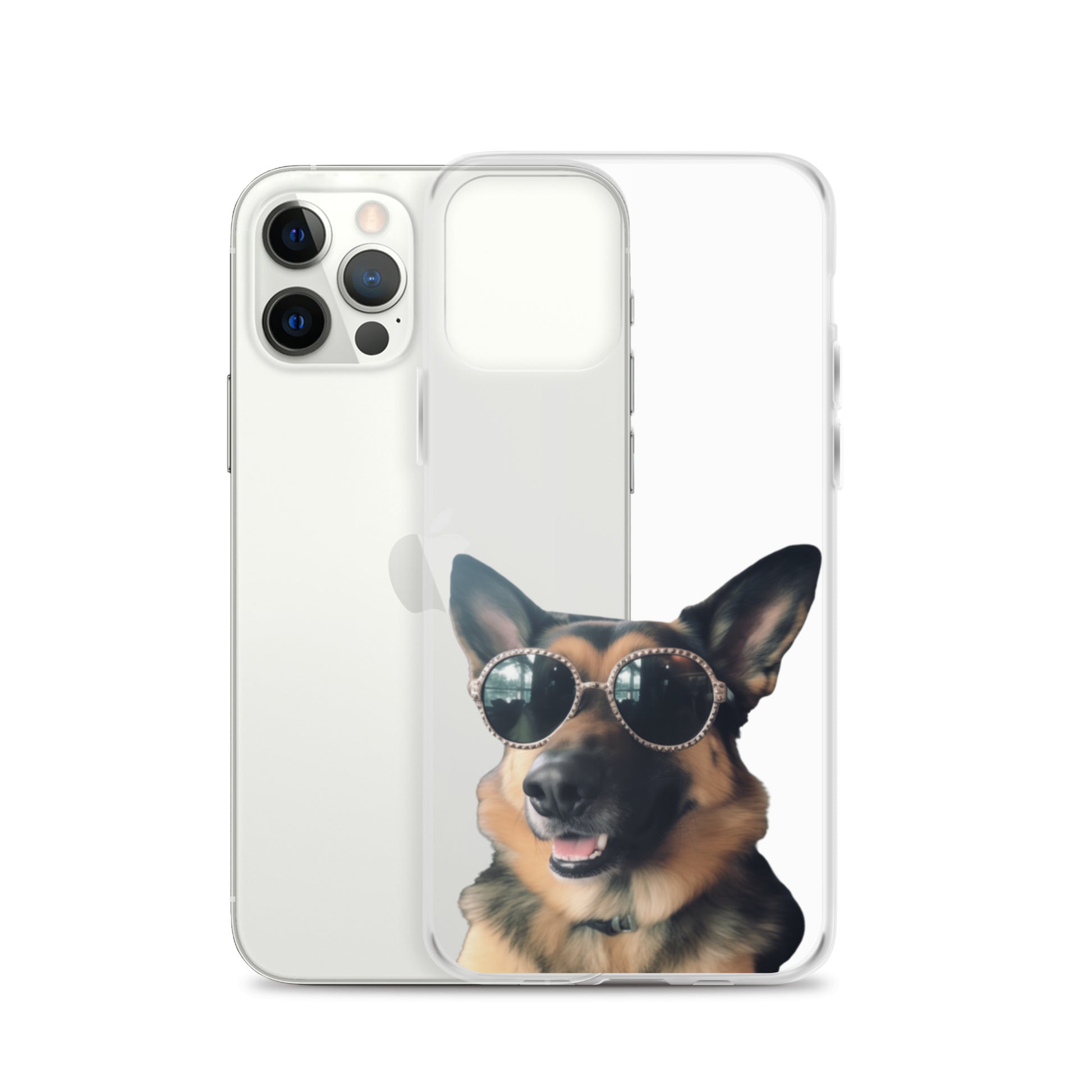 Glasses Dog D Clear Case for iPhone
