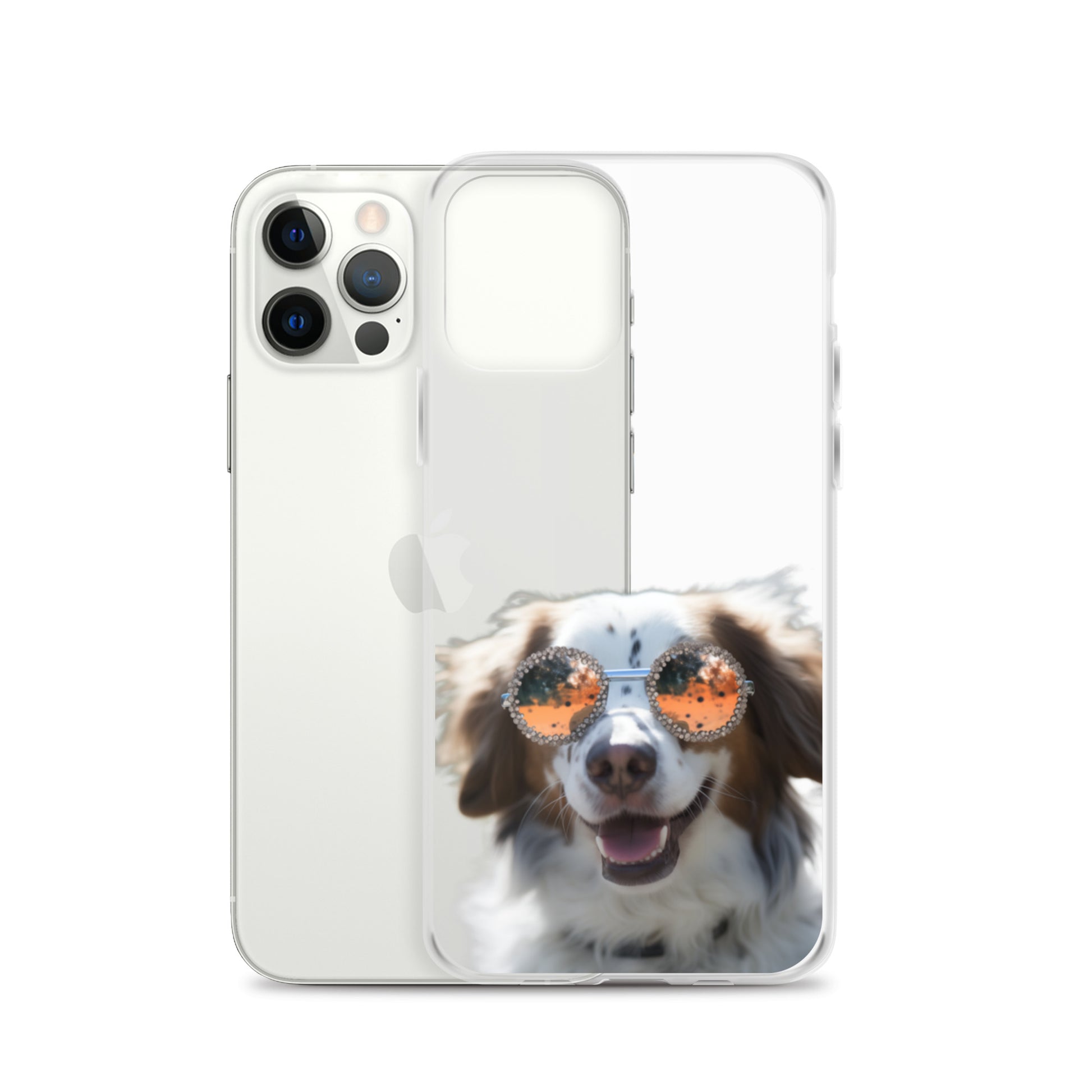 Glasses Dog F Clear Case for iPhone