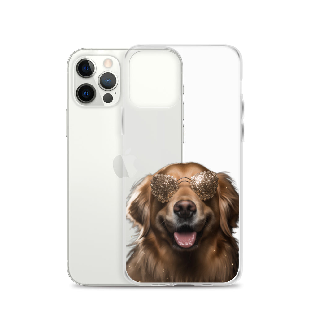 Glasses Dog G Clear Case for iPhone