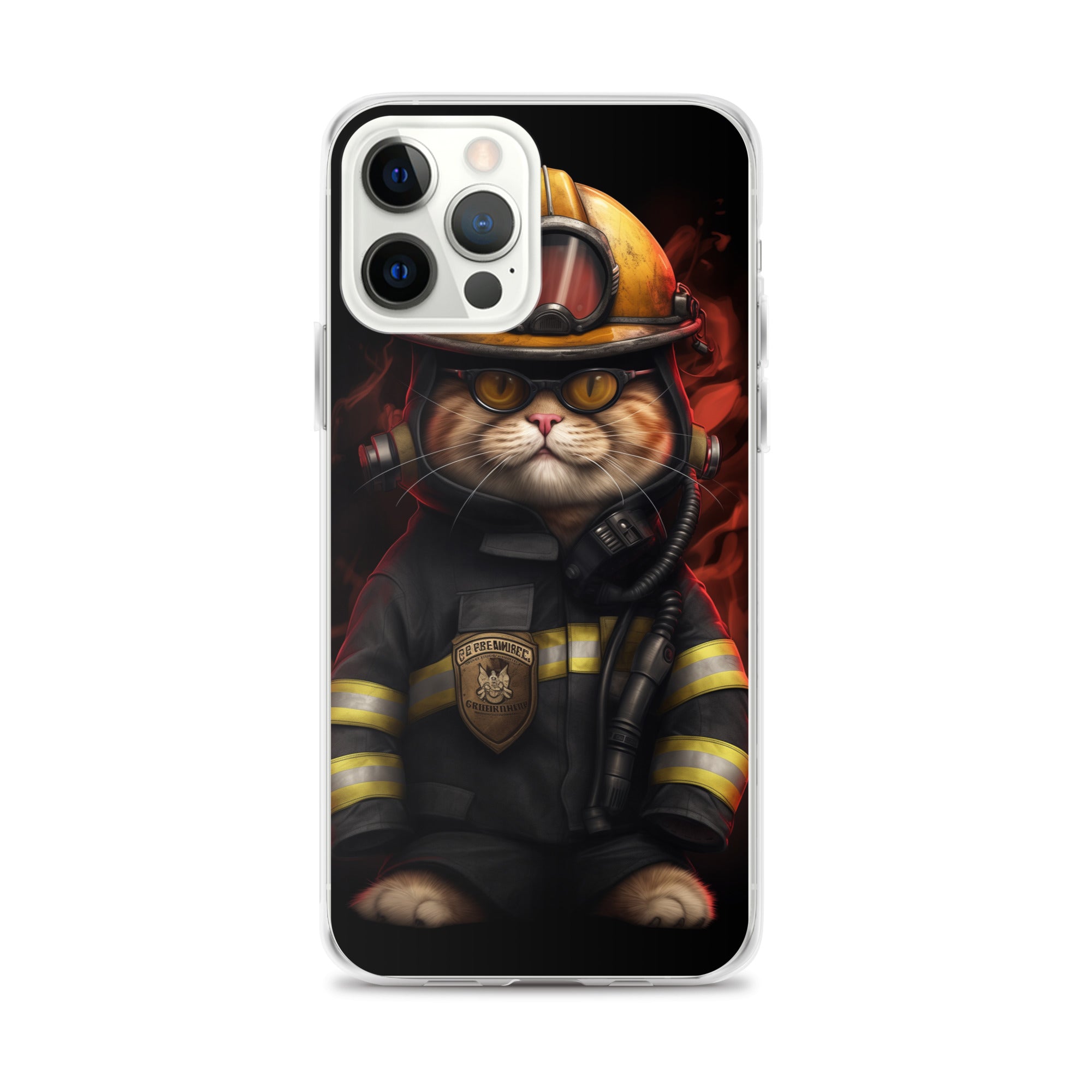Firefighter Cat A Clear Case for iPhone