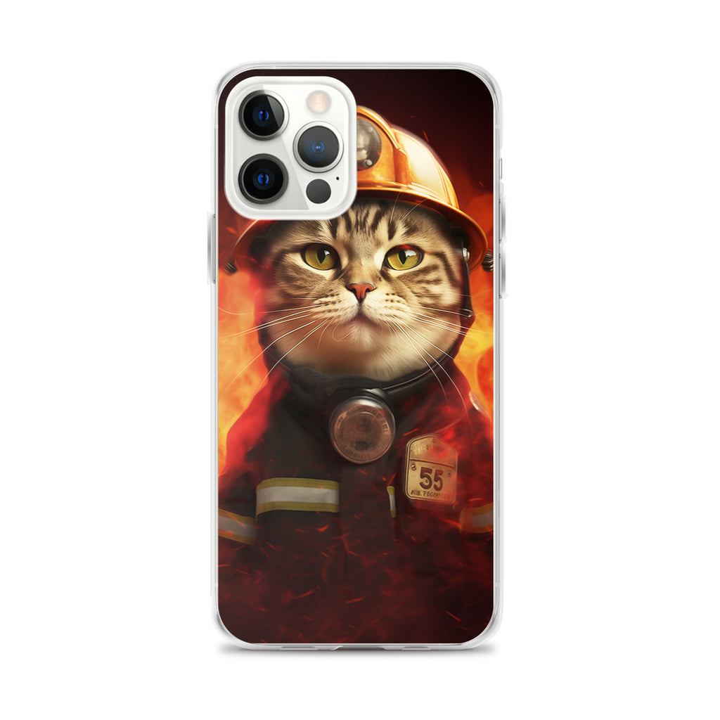 Firefighter Cat B Clear Case for iPhone