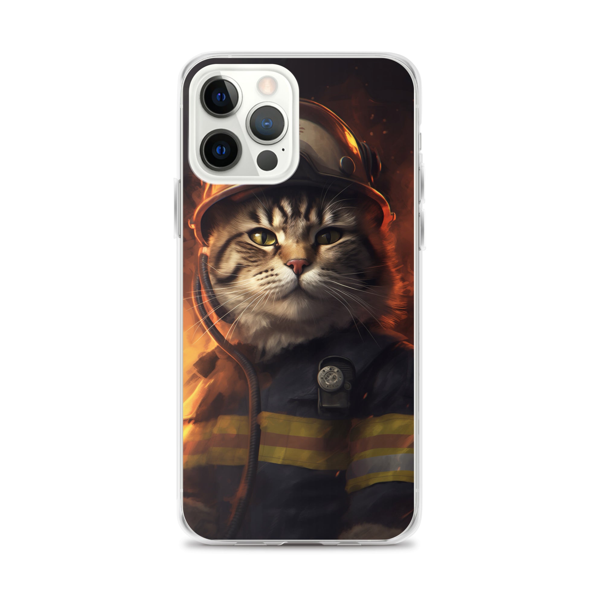 Firefighter Cat C Clear Case for iPhone