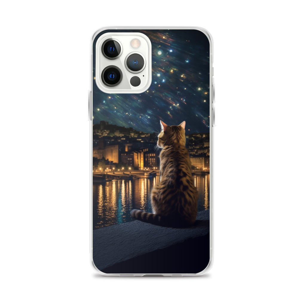 Starry Cat B Clear Case for iPhone