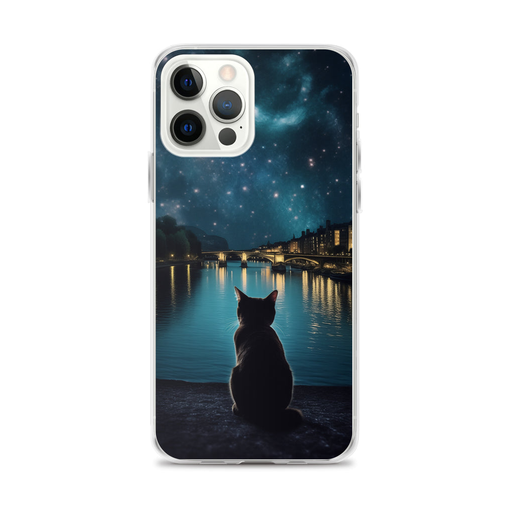 Starry Cat D Clear Case for iPhone