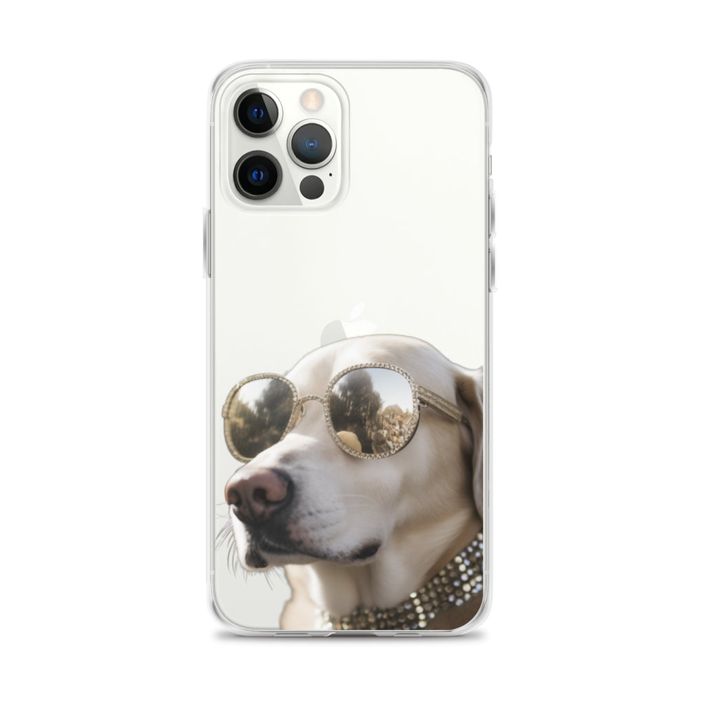 Glasses Dog B Clear Case for iPhone