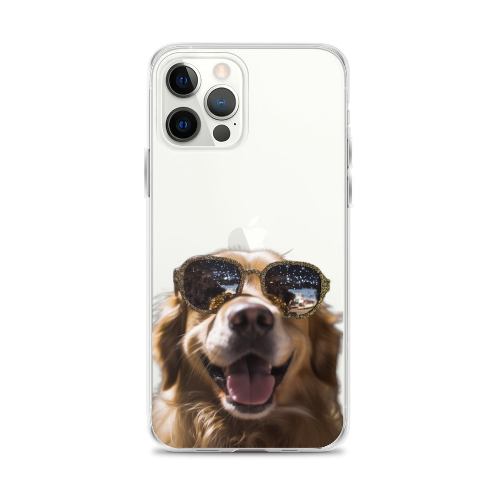 Glasses Dog C Clear Case for iPhone