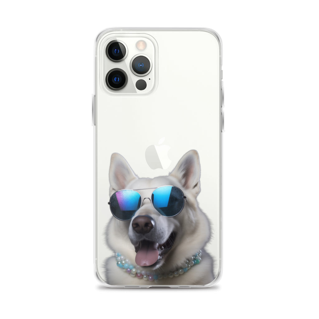 Glasses Dog I Clear Case for iPhone