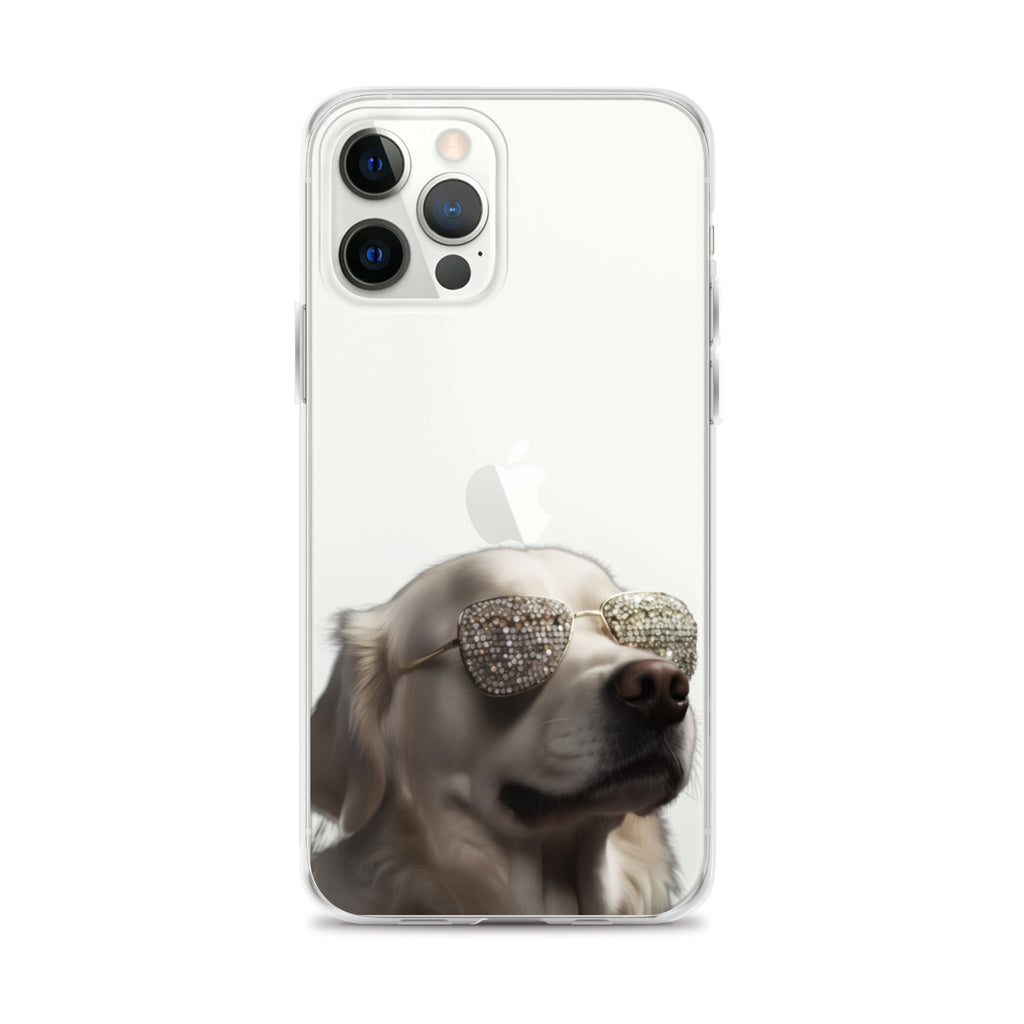 Glasses Dog M Clear Case for iPhone