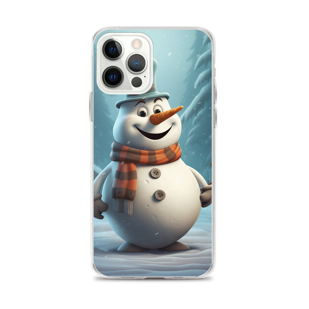 Snowman Gray Clear Case for iPhone®