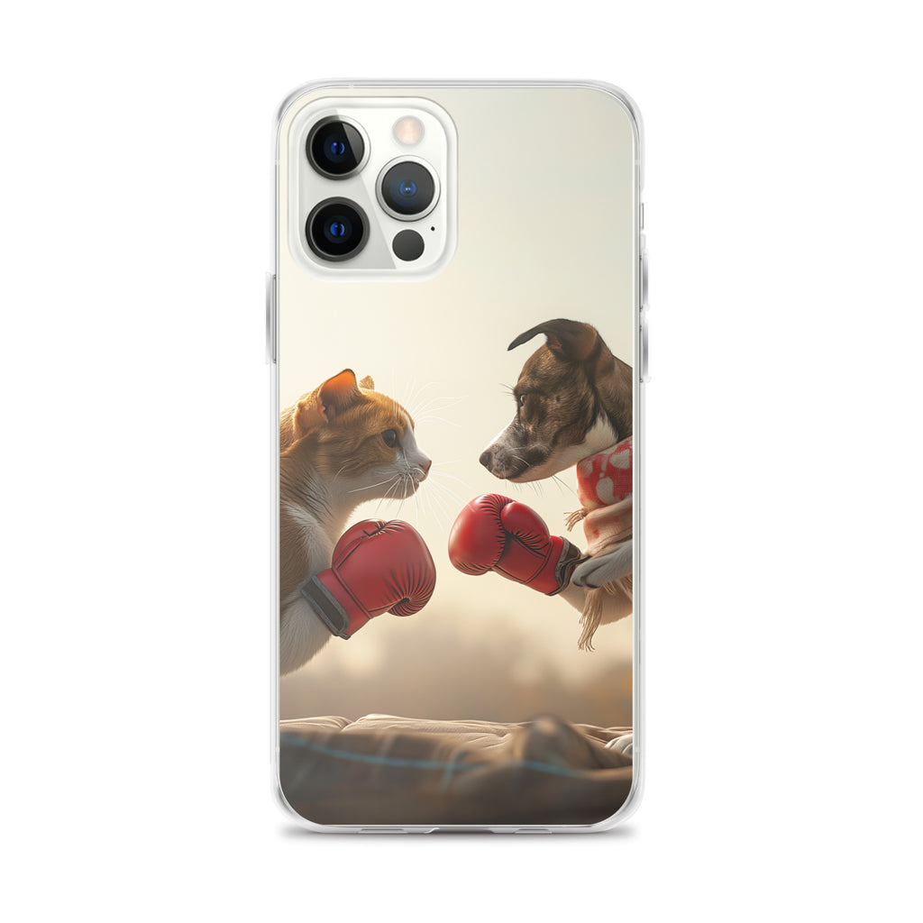 Boxing Dog n Cat D Clear Case for iPhone®