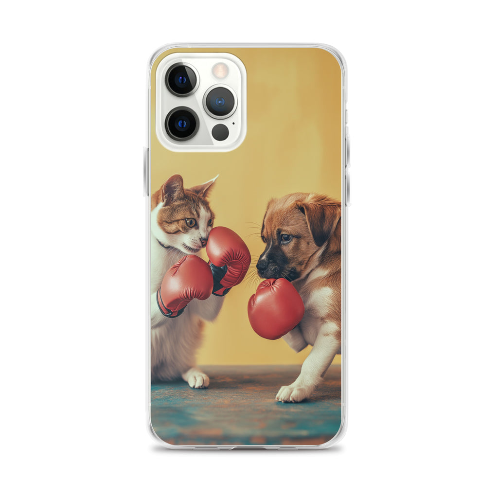 Boxing Dog n Cat E Clear Case for iPhone®