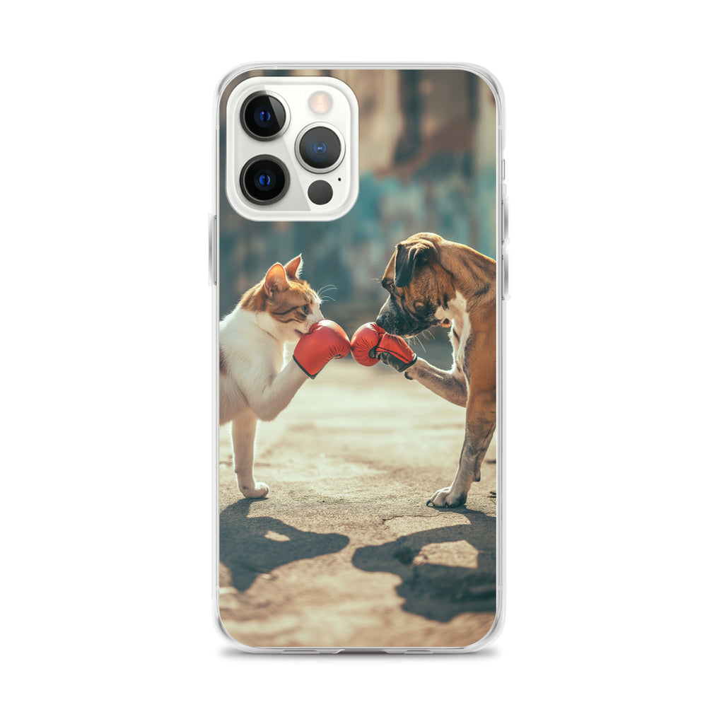 Boxing Dog n Cat F Clear Case for iPhone®