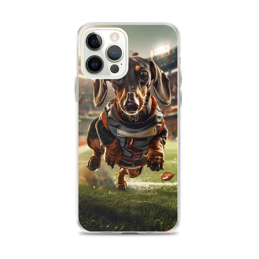 Dachshund Football-Themed Clear Case for iPhone®