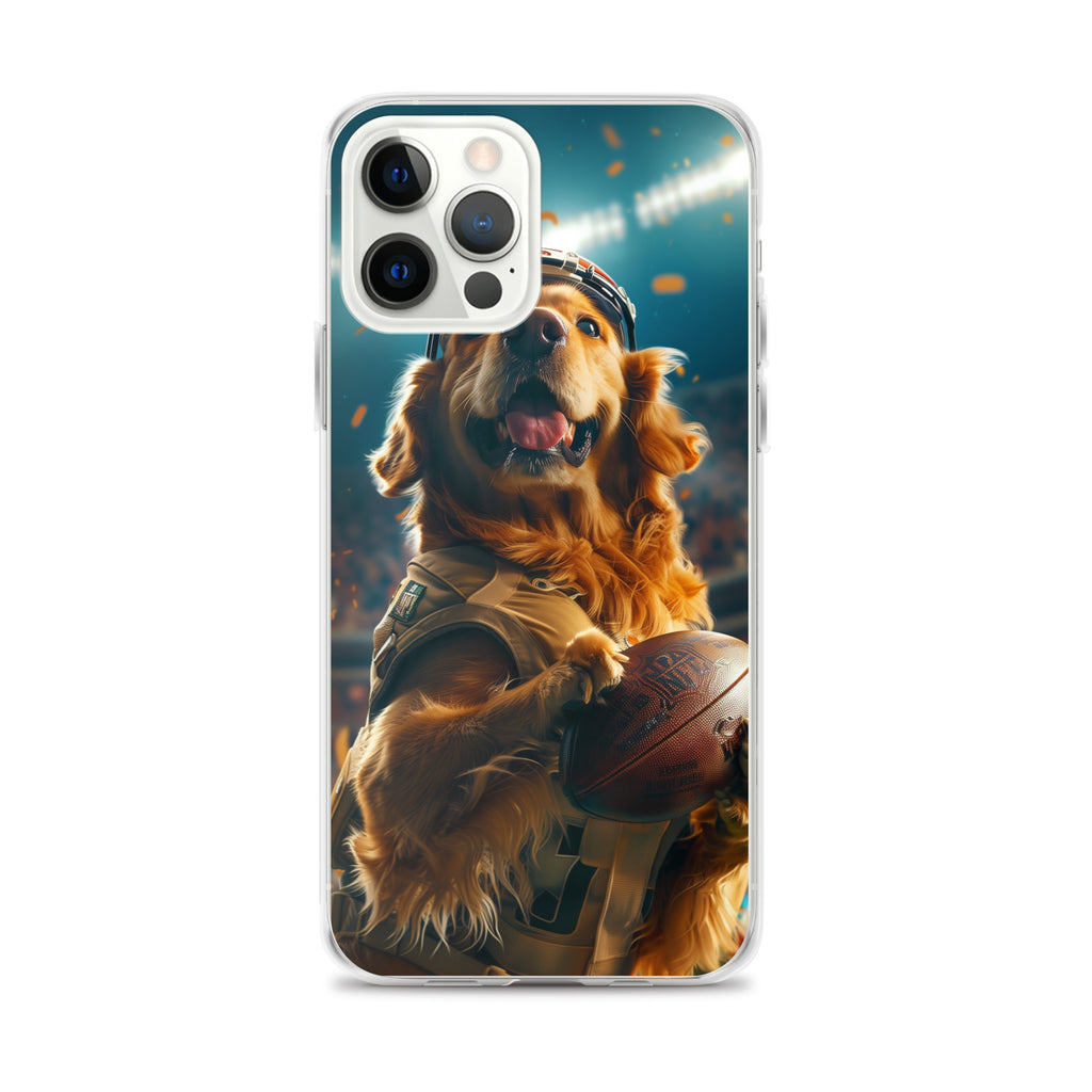 Golden Retriever Football-Themed Clear Case for iPhone®