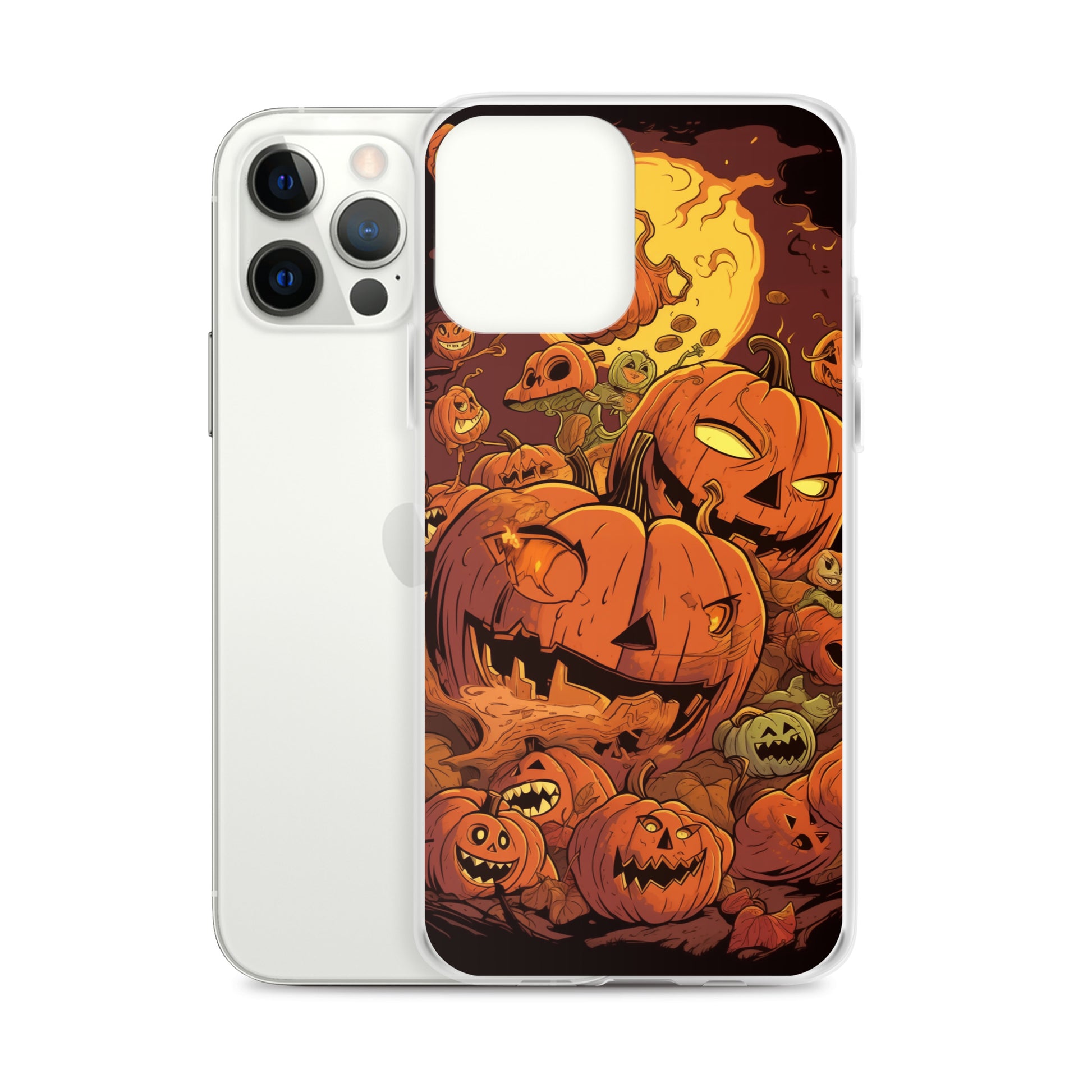 Halloween Pumpkin D Clear Case for iPhone