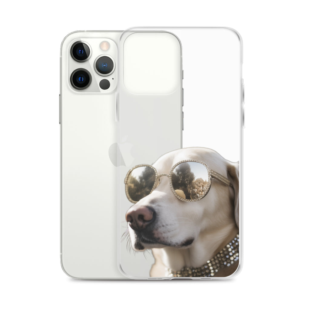 Glasses Dog B Clear Case for iPhone