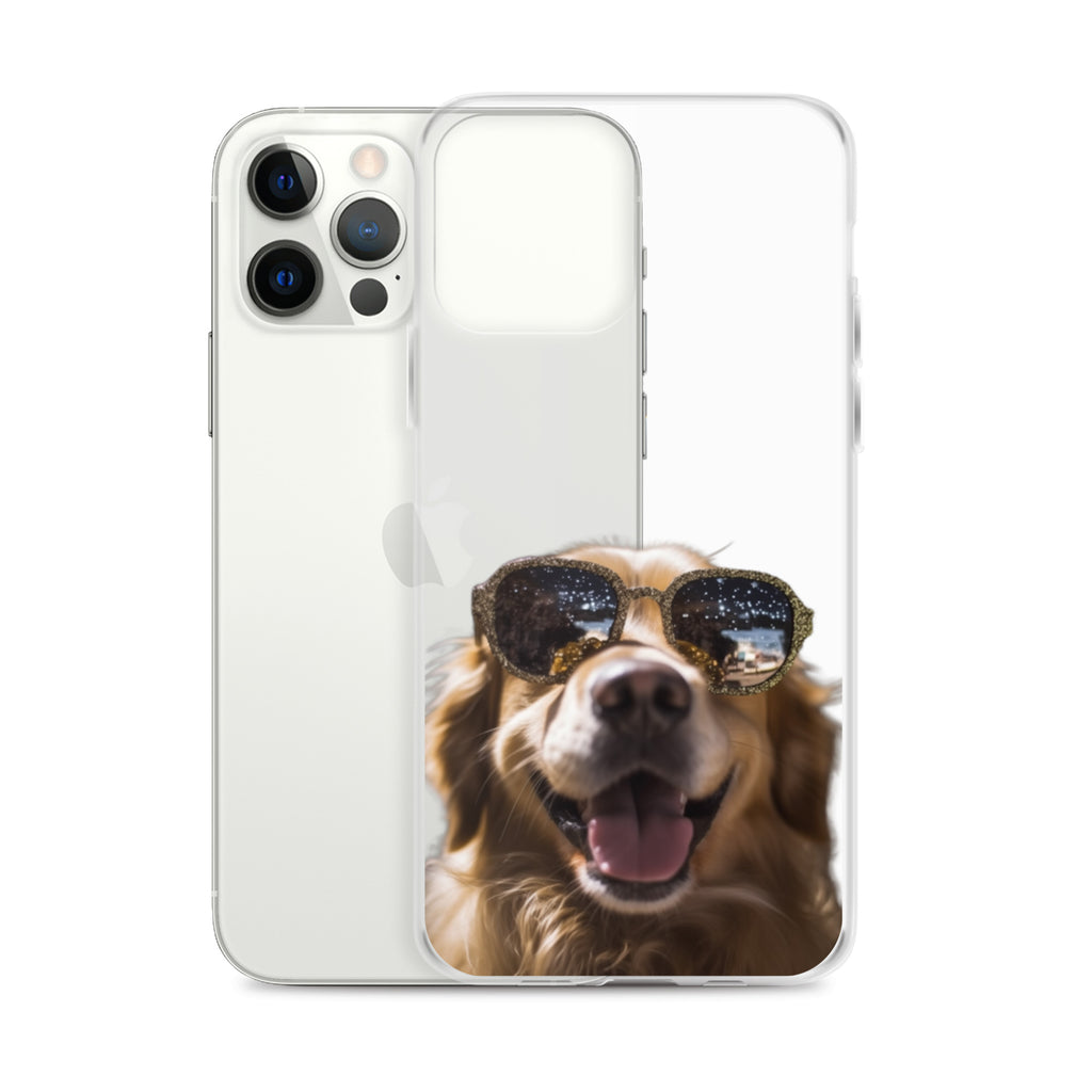 Glasses Dog C Clear Case for iPhone