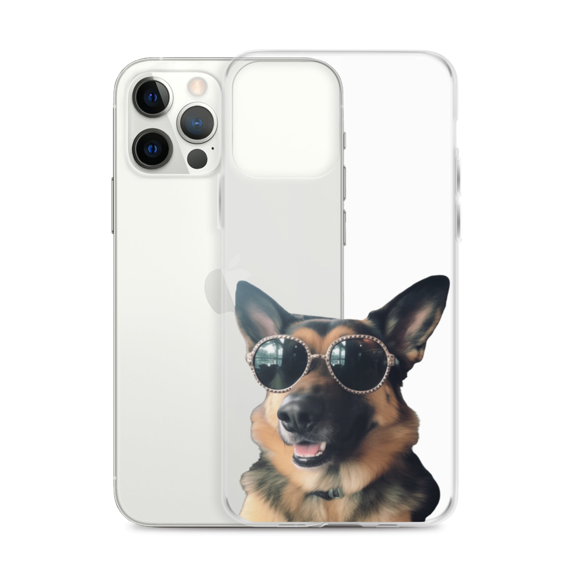 Glasses Dog D Clear Case for iPhone