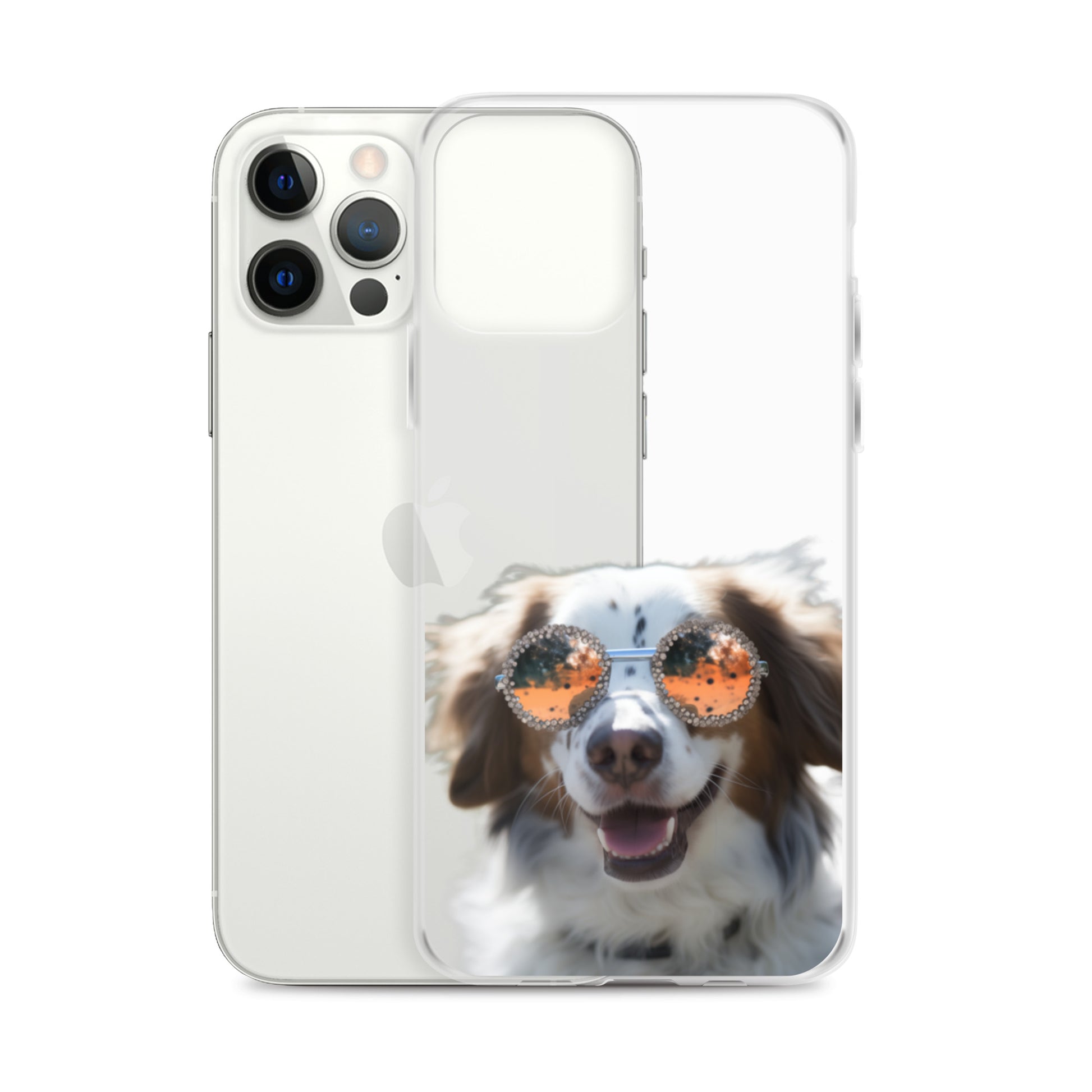 Glasses Dog F Clear Case for iPhone