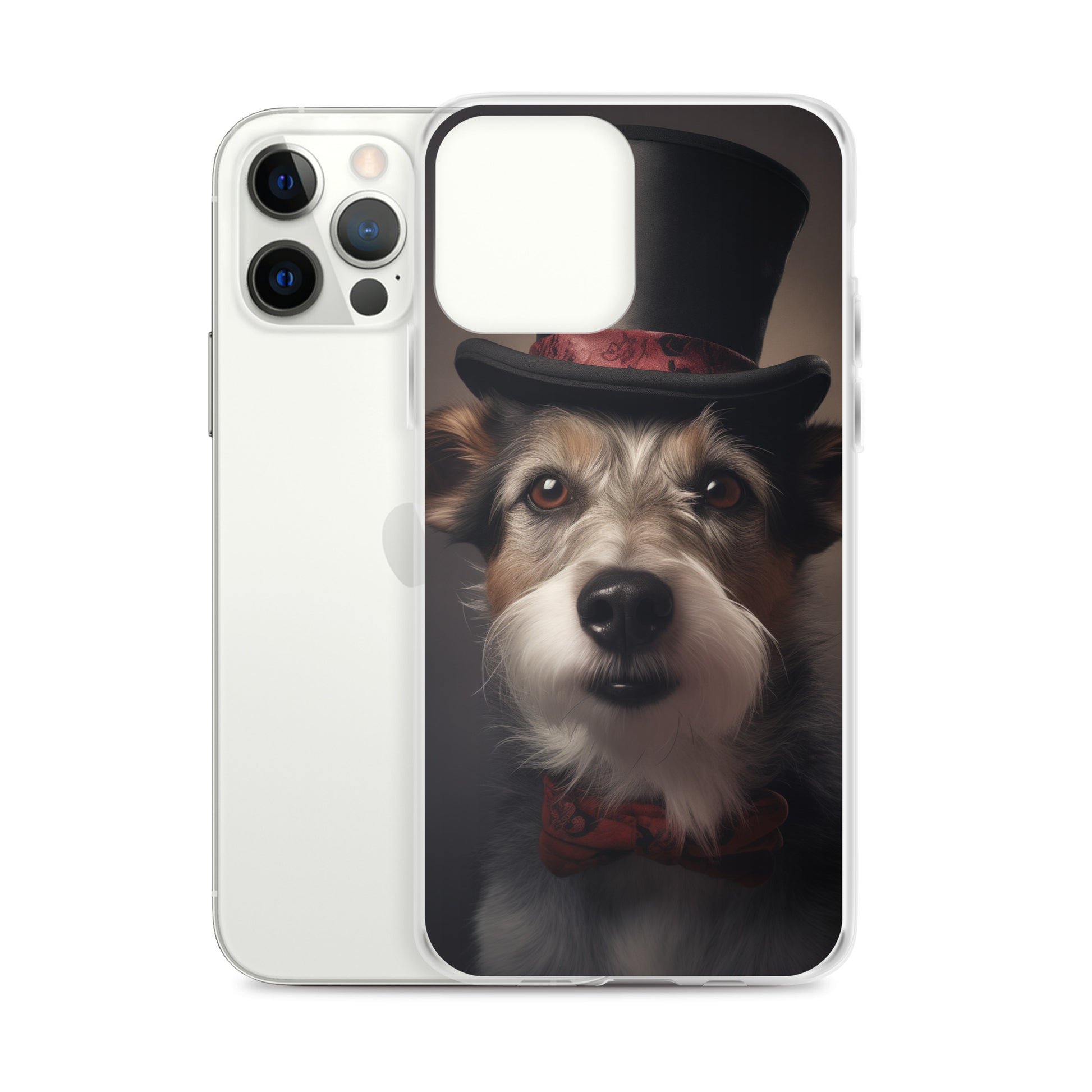 Top Hat Dog E Clear Case for iPhone