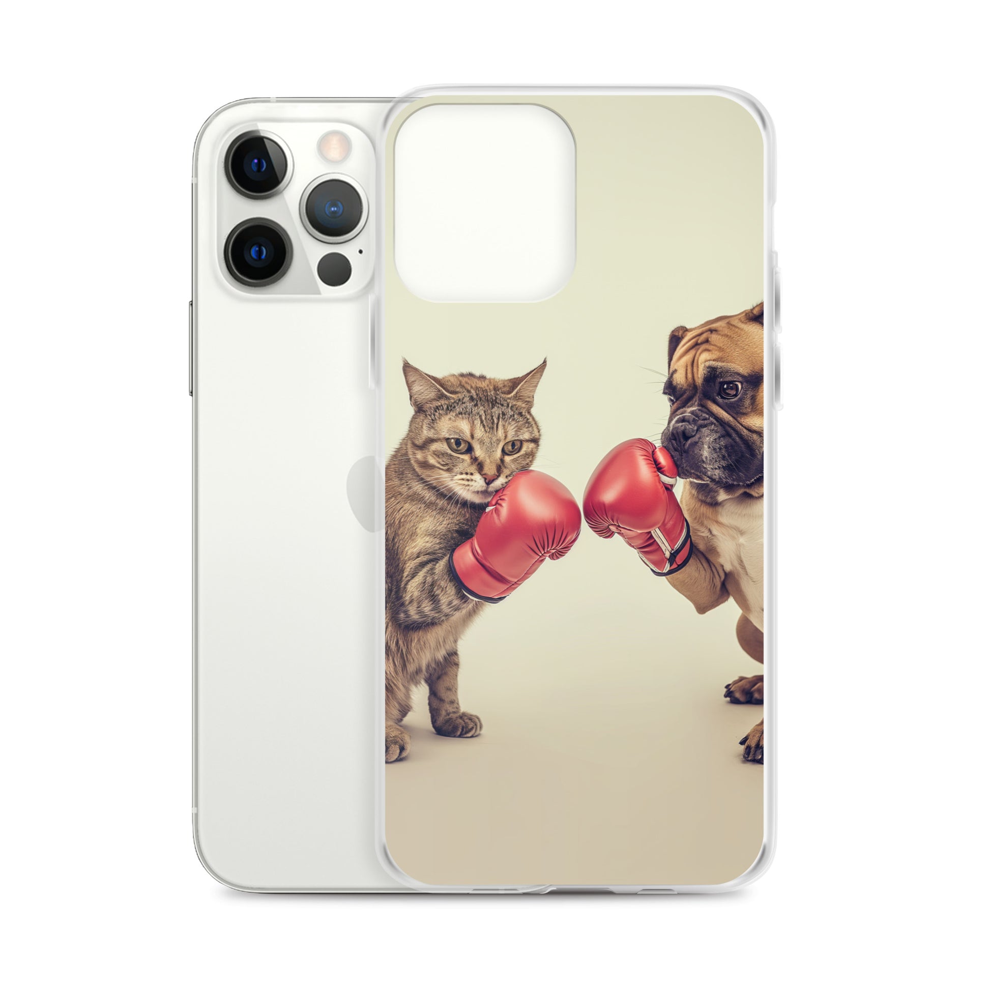 Boxing Dog n Cat A Clear Case for iPhone®