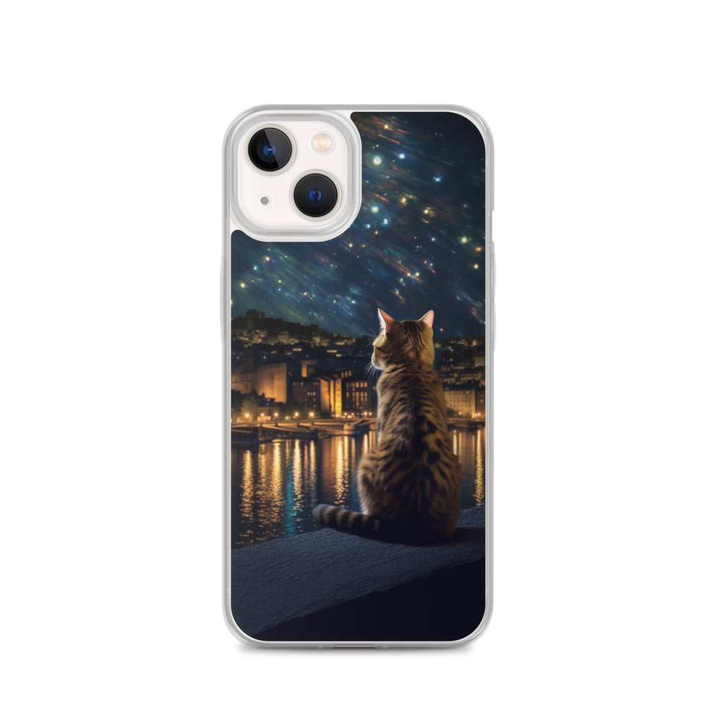 Starry Cat B Clear Case for iPhone