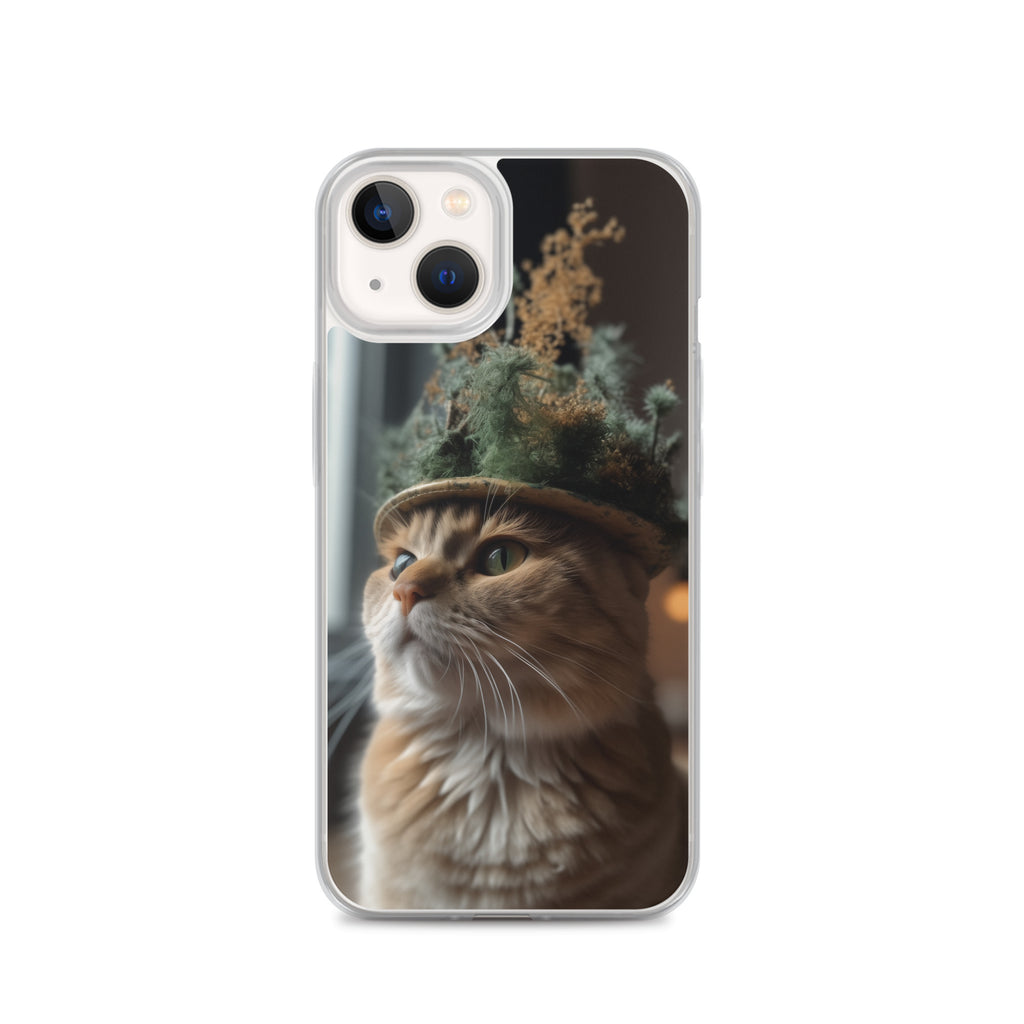 Cat Hat B Clear Case for iPhone