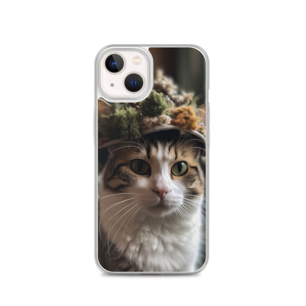 Cat Hat E Clear Case for iPhone