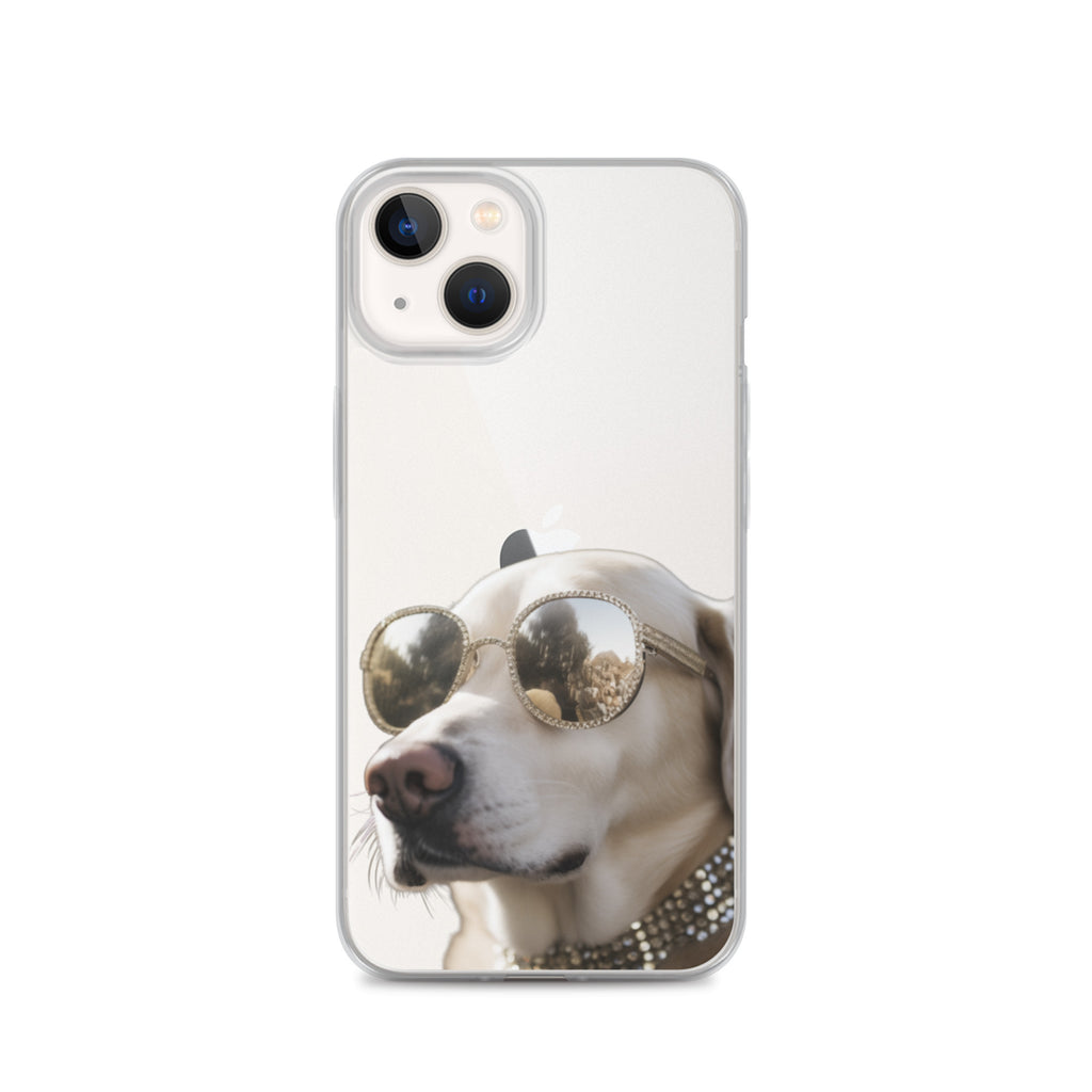 Glasses Dog B Clear Case for iPhone