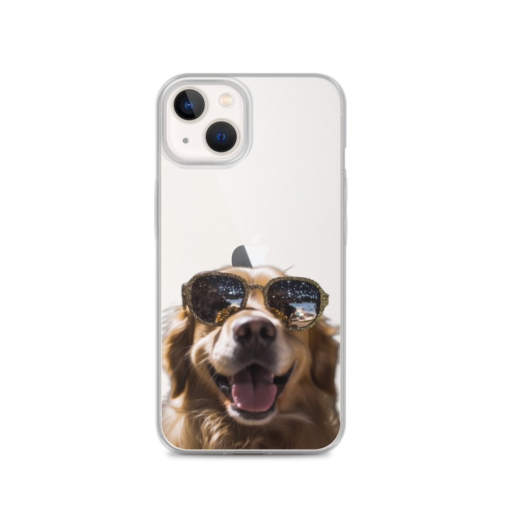 Glasses Dog C Clear Case for iPhone