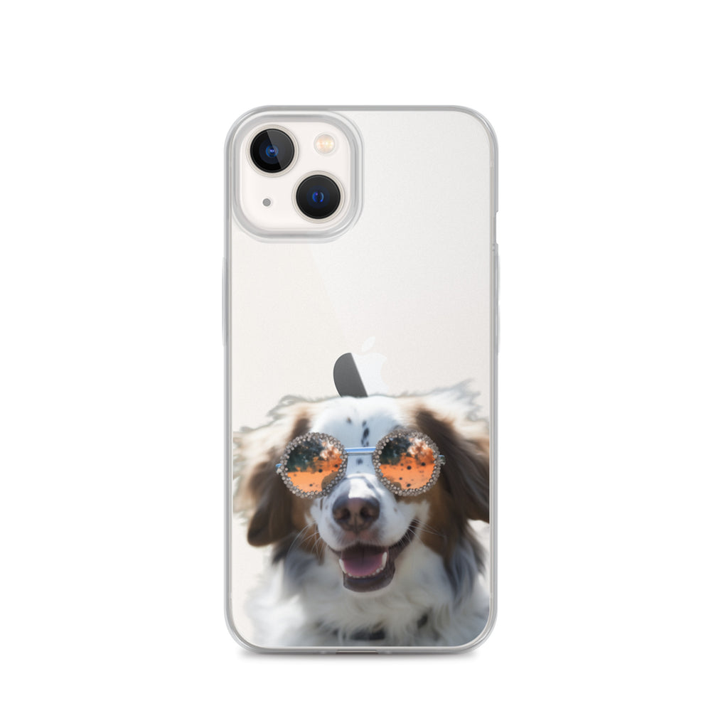 Glasses Dog F Clear Case for iPhone