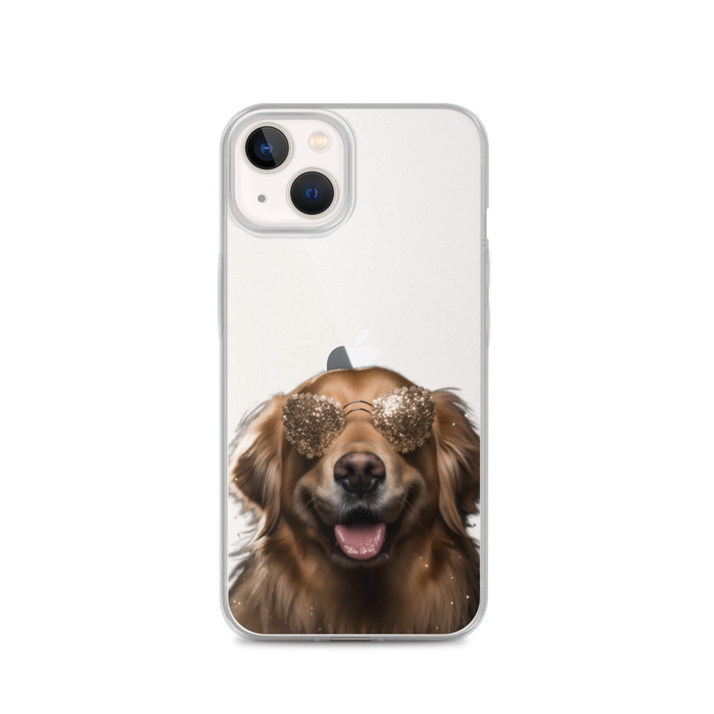 Glasses Dog G Clear Case for iPhone