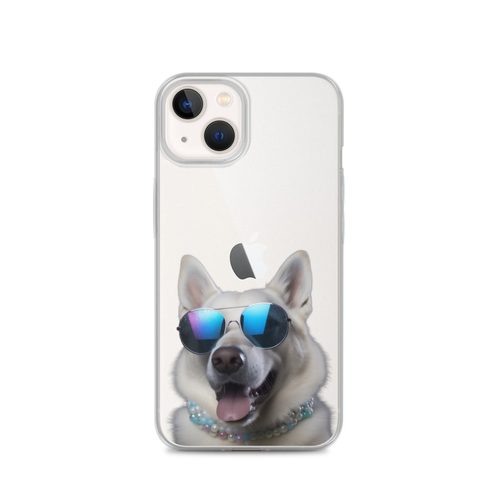 Glasses Dog I Clear Case for iPhone