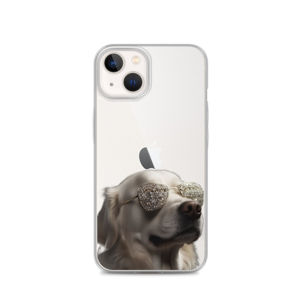 Glasses Dog M Clear Case for iPhone