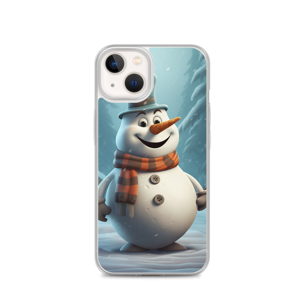 Snowman Gray Clear Case for iPhone®