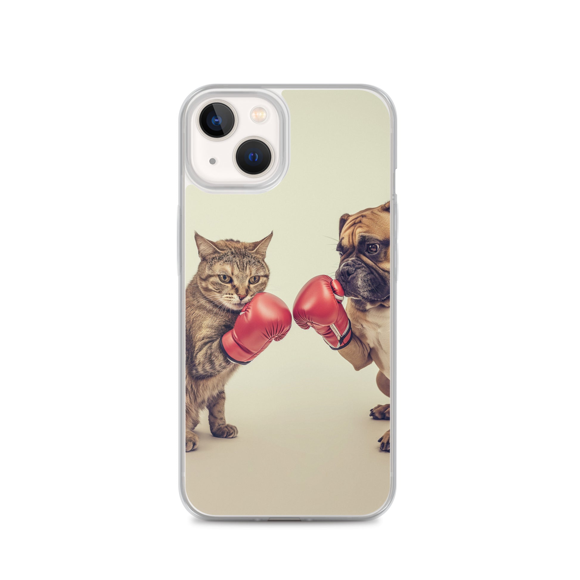 Boxing Dog n Cat A Clear Case for iPhone®