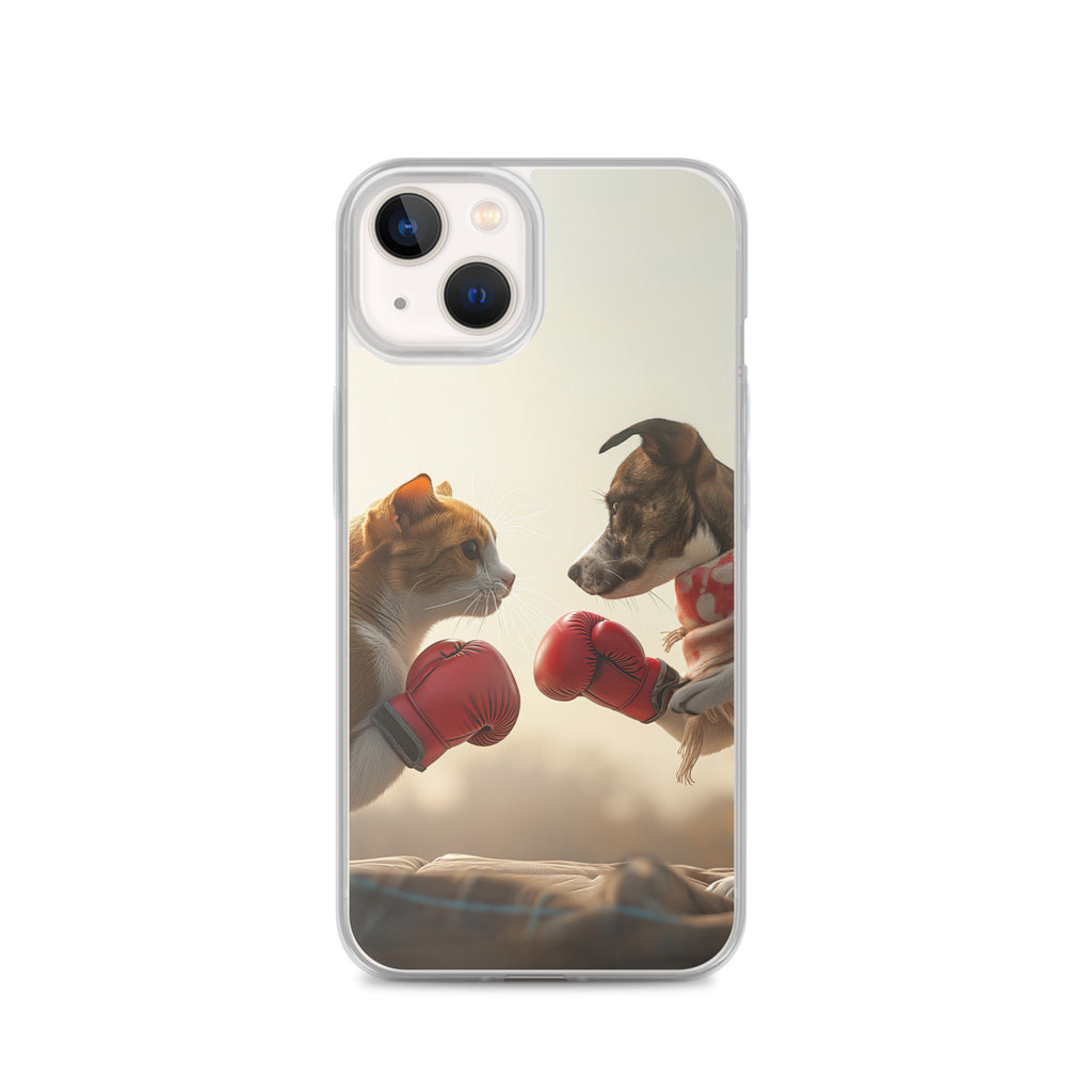 Boxing Dog n Cat D Clear Case for iPhone®