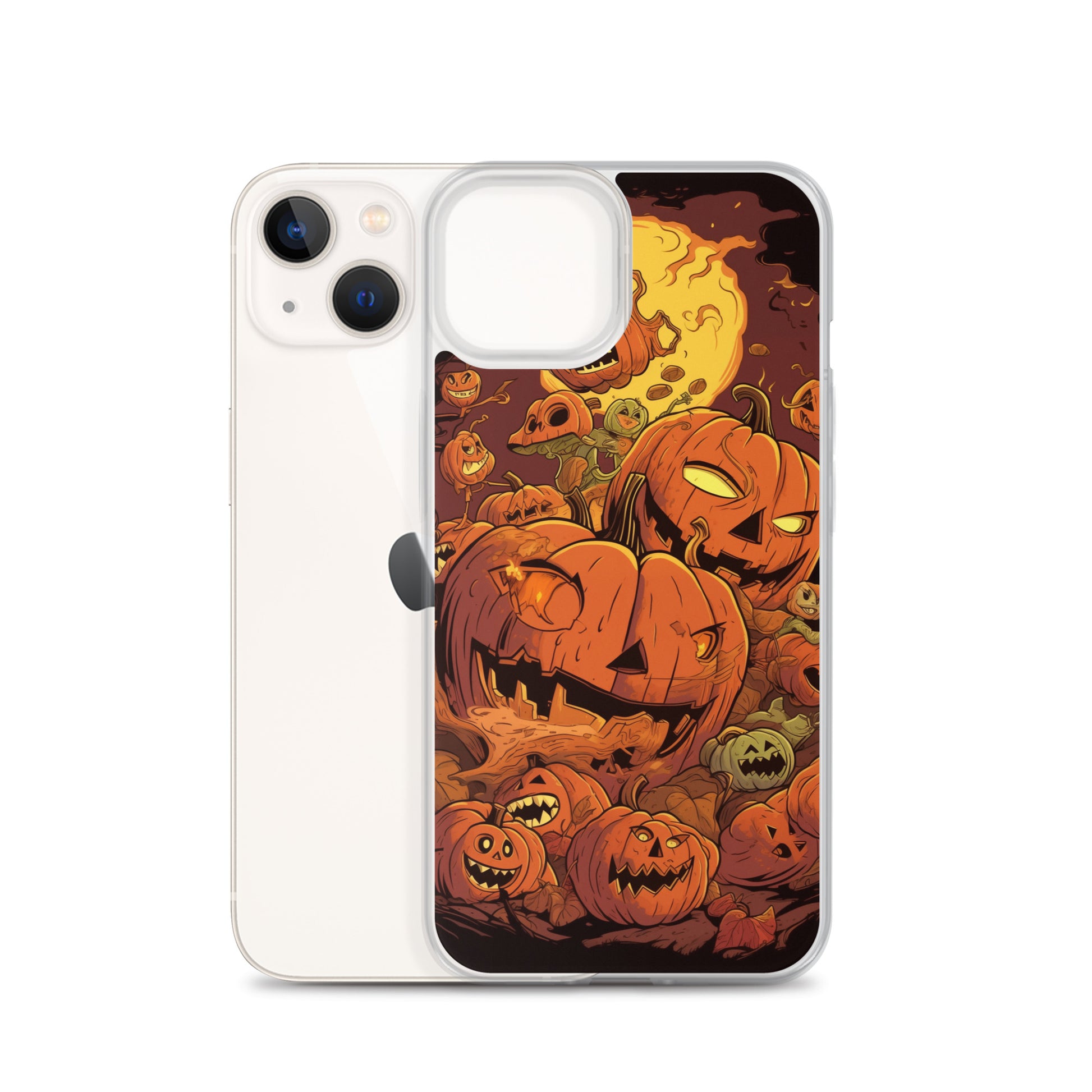 Halloween Pumpkin D Clear Case for iPhone