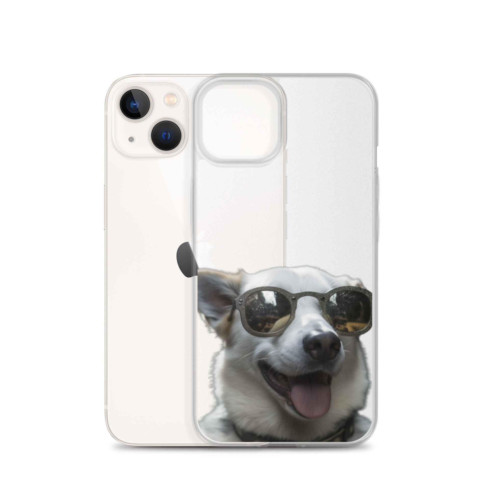 Glasses dog A clear case for iphone